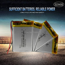 Bateria recarregável de polímero de lítio, 3.7v 1000mah 523450 bateria li-íon para gps smartphone dvd mp5 lâmpada led lipo célula 2024 - compre barato