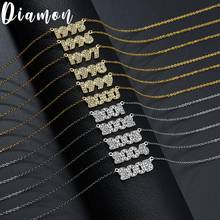 Diamon 2020, новое модное ожерелье, блестящая подвеска, цепь из нержавеющей стали, вечерние, для девушки, рождественские подарки, ювелирные изделия, дешево 2024 - купить недорого