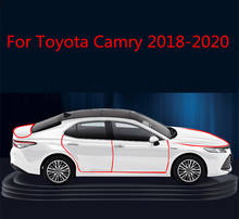 Резиновое уплотнение для Toyota Camry 8th Sedan 2018-2020, звуковая изоляционный уплотнитель, уплотнение краев, шумоизоляция, уплотнительная лента для дверей автомобиля 2024 - купить недорого