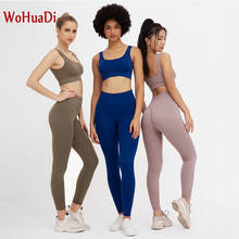 WOHUADI seamless yoga set for women fitness gym clothing workout sport Bra Sportswear leggings set active wear gym Hot sale 2024 - buy cheap