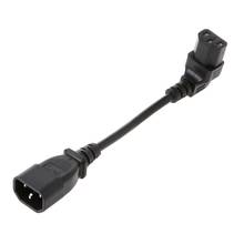 Male to Female C14 C13 PLug PDU Extension Power Cable Connector Right Angle 2024 - buy cheap