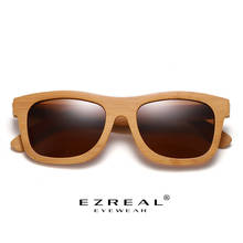 EZREAL Natural Wooden Sunglasses Handmade Polarized Mirror Fashion Bamboo Eyewear sport glasses S1725 2024 - buy cheap