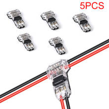 5pcs/set 2 Pin 2 Way dc/ac 300v 10a Universal Compact Wire Wiring Connector T shape Conductor Terminal Block With Lever 2024 - buy cheap