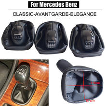 Para mercedes benz classe c w203 s203 manual 5 6 velocidade alavanca shifter gaitor bota caso capa de couro estilo do carro 2024 - compre barato