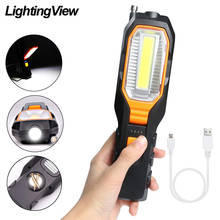 Lightingview 4000Lm LED COB  Worklight USB Rechargeable Working Flexible Magnetic Inspection Lamp Flashlight Repair Light 2024 - buy cheap