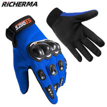 Richerma Motorcycle Gloves Men Summer Full Finger Knuckles Protection Woman Motorbike Gloves Touchscreen MTB Bike Cycling Gloves 2024 - buy cheap