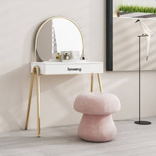 Tocador europeo multifuncional para dormitorio, mesa de maquillaje y silla con espejo, moderna y minimalista, para chica 2024 - compra barato