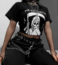 Gótico morte me encanta camiseta 100% algodão engraçado unisex feminino tumblr gráfico casual grunge hipster citação moda tshirt topo 2024 - compre barato