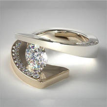 2019 moda novo design venda quente cz anel de casamento das senhoras anel festa de jóias jóias femininas 2024 - compre barato
