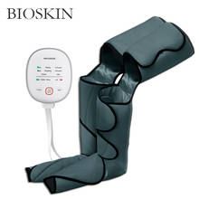Bioskin-massageador de compressão de ar para pernas, aquecido para circulação de pé e panturrilha, com controle portátil, 6 modos, 3 intensidades 2024 - compre barato