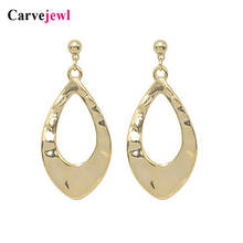 Carvejewl short earrings simple metal hollow out pendant drop dangle earrings romantic Korean plastic hook anti allergy earrings 2024 - buy cheap