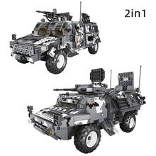 Brinquedo de blocos de construção de veículo militar, carro de modelo para meninos, conjunto de tijolos de brinquedo técnico para crianças 2024 - compre barato