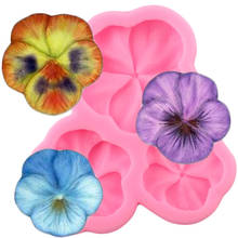 Pansy Flower Silicone Mold DIY Wedding Fondant Cake Decorating Tools DIY Baking Chocolate Gumpaste Candy Polymer Clay Moulds 2024 - buy cheap