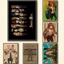 31 Designs Anime Steins Gate Kraftpaper Poster HomeDecal Painting Wall Sticker for Coffee House Bar 1 2024 - buy cheap