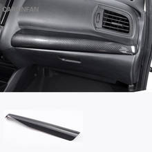 Carbon Fiber Dashboard Central control decorative strip trim cover For Honda FIT/ JAZZ 3rd GK5 2014 2015 2016 2017 2018 C1372 2024 - buy cheap