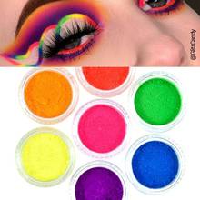 Juego de pigmento en polvo para uñas, neón, brillo de uñas en 12 colores, brillo de cromo brillante, decoración 2024 - compra barato