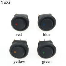 YuXi-Interruptor de 3 pines con luces Led, interruptor de ojo de gato para coche, barco, redondo, basculante de encendido y apagado, 12V, 20A 2024 - compra barato