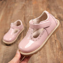 SKOEX-zapatos de uniforme escolar Mary Jane con correa en T para niña, calzado plano de cuero, zapatos de princesa de fiesta, planos informales 2024 - compra barato