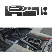 10pcs/set Car Interior Stickers Decoration Trim Styling Accessories For Jeep Wrangler JK 2007-2010 LHD Real Carbon Fiber 2024 - buy cheap