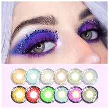 Lentes de contato, lentes de contato coloridas para cosplay no halloween, cosméticos, olhos grandes, anual 2024 - compre barato