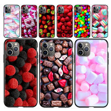 Frutas lanches açúcar silicone capa para apple iphone 12 mini 11 pro xs max x xr 6 7 8 plus 6s 5 5S se telefone caso 2024 - compre barato