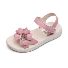 Fashion Flowers Big Kids Girl Sandals Children Summer Beach Shoes 2020 New Princess Leather Sandals 3 4 5 6 7 8 9 10 11 12 Years 2024 - buy cheap
