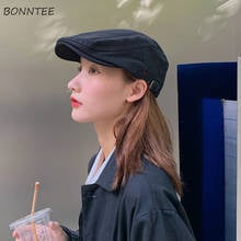 Boinas Retro Ins para mujer, sombreros femeninos al aire libre, Charm, gorros de pintor sólidos que combinan con todo, sombrero informal, Adjustion Chic de estilo japonés 2024 - compra barato