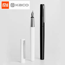 Xiaomi-pluma estilográfica BRIO negra/blanca con bolsa de tinta, caja con bolsa de almacenamiento, punta de 0,3mm, bolígrafo de tinta de Metal para escribir y firmar 2024 - compra barato