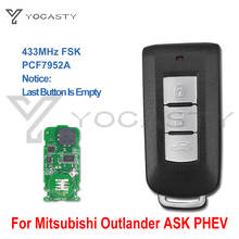 YOCASTY 2btn Smart keyless remote key for Mitsubishi ASX Lancer Outlander 2010-2015 with PCF7952A 46 CHIP G8D-644M-KEY-E 433mhz 2024 - buy cheap