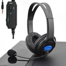 Fone de ouvido para sony ps4 1pc estéreo com fio gaming headset fones com microfone para playstation 4 gamer 2024 - compre barato