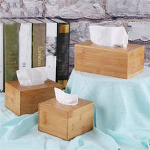 Fashion Style Bamboo Square Tissue Box Creative Seat Type Roll Storage Paper Box Tissue Canister Eco-Friendly Wood Table Decor 2024 - buy cheap