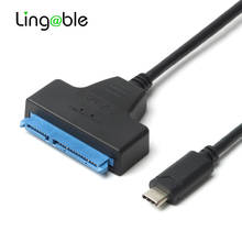 Lingable USB 3.1 Type C USB-C to SATA 7+15 22Pin Hard Drive Converter Hard Disk Cabo for 2.5 inch HDD/SSD with UASP Protocol 2024 - buy cheap