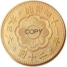 JP (25) Япония 20 иен Позолоченные азиатские Meiji 41 год Позолоченные Имитация монеты 2024 - купить недорого