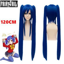 Peluca de Anime de cola de hada para fiesta de Cosplay, peluca de cosplay, serie Final de TV, color azul, larga y recta 2024 - compra barato