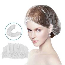 100pcs Disposable Shower Caps Hat Clear Spa Hair Salon Bathing Elastic Shower Cap Bathroom Products Bath Caps Non-woven 2024 - buy cheap