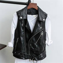 New Pu Leather Waistcoat Women Motorcycle Vests Coats Sleeveless Jackets Hot Sale 4xl Outerwear Overcoats Spring Waterproof 2024 - buy cheap