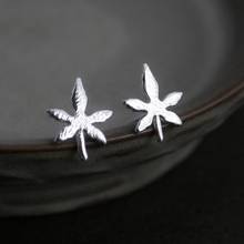 Silver 925 Jewelry Maple Leaf Sterling Silver Earrings Temperament Popular Earrings Fashion Simple Silver Earrings For Women 2024 - buy cheap