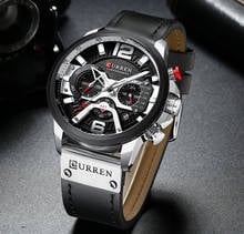 CURREN-relojes deportivos de cuero analógico para hombre, de lujo, militar, de cuarzo nuevo, Masculino, 2020 2024 - compra barato