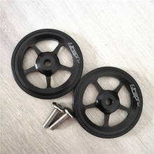 Litepro Folding Bike For Brompton Easy Wheel 60mm Bearing Wheels Rear Racks Extension Bar Telescopic Rod Wheel 2024 - buy cheap