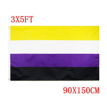 Бесплатная доставка 100D полиэстер NB Pride пол queer GQ пол идентификация небинарный флаг 2024 - купить недорого