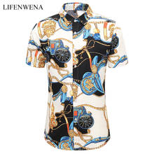 LIFENWENNA Summer Hawaii Shirt Men Fashion Personality Printed Short Sleeve Shirts Male Casual Plus Size Beach Holiday Shirt 7XL 2024 - buy cheap