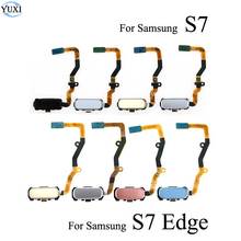 YuXi Touch ID Flex for Samsung Galaxy S7 Edge SM-G935 G935F Back Home Button Fingerprint Sensor Flex Cable Ribbon For S7 G930F 2024 - buy cheap