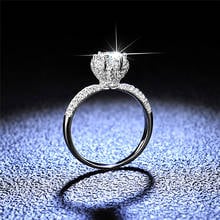 Silver Diamond Test Passed Excellent Cut 1 Carat D Color High Quality Moissanite Wedding Ring 100% Silver 925 Engagement Jewelry 2024 - buy cheap