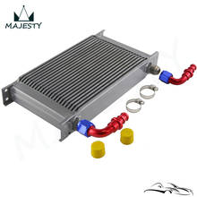Universal 22 Row AN10 Engine 248MM 7/8-14 UNF Oil Cooler + 2PCS 90° Fittings 2024 - buy cheap