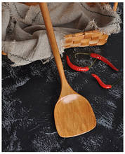 Kitchen Accessories Utensils Long Wooden Cooking Rice Spatula Scoop Kitchen Utensil Non-stick Hand Wok Shovel kitchenware Goods 2024 - buy cheap