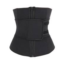 Neoprene Black Waist Cincher Tummy Trimmer Weight Reduction Zipper Slimming Belt Exercise Sweat Body Shaper Weight Loss Fat Burn 2024 - buy cheap