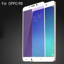 Protetor de tela curva para oppo r9, acessório de proteção de vidro temperado com cobertura total para oppo r 9 2024 - compre barato