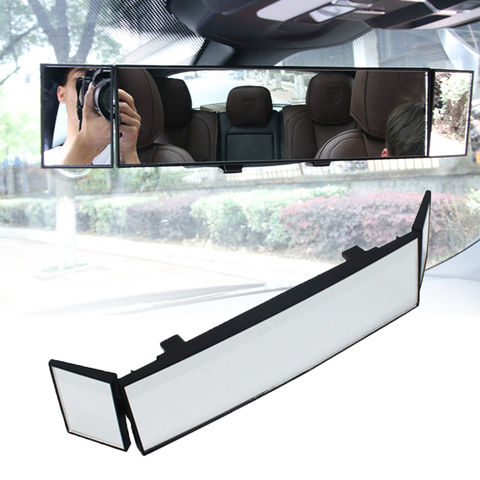 Универсальное автомобильное Панорамное широкоугольное зеркало заднего вида с креплением на внутреннее защитное зеркало заднего вида 2022 - купить недорого