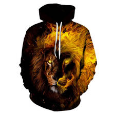 Men hoodies Hip Hop sweatshirt funny 3D Flame Tiger Lion Fashion Brand plus size S - 6XL Hoodie men Tracksuit Unisex Pullovers 2024 - buy cheap