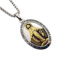 2 Tone Stainless Steel VIRGIN MARY Pendant Necklace Religious Christian OUR LADY OF GUADALUPE Necklace Praying Jewelry Women 2024 - buy cheap